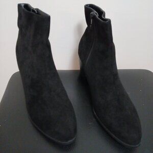 Faux Suede black boots, size 7.5